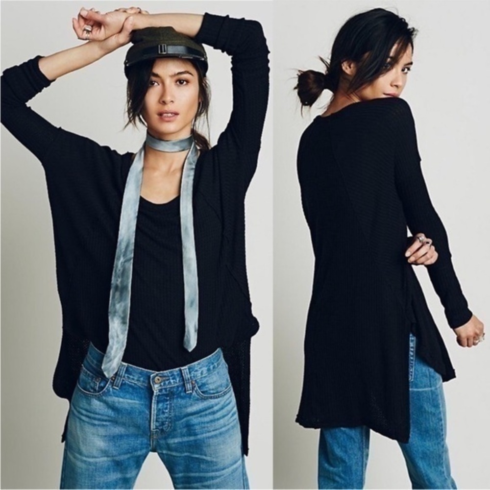 Free People Ventura high low thermal top S